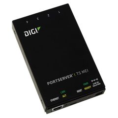   Digi PortServer TS MEI 4 port RS-232/422/485 RJ-45 Serial to Ethernet Device Server, 9-30VDC includes 12V/.5A Wall Mount power supply w/ US plug