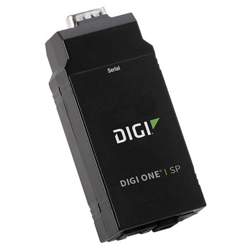 Digi One SP 1 port RS-232/422/485 DB-9 Serial to Ethernet Device Server includes 12V/.5A Wall Mount power supply w/ US plug