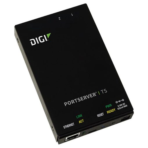 Digi PortServer TS 2 port RS-232 RJ-45 Serial to Ethernet Device Server, 9-30VDC includes 12V/.5A Wall Mount power supply w/ US plug