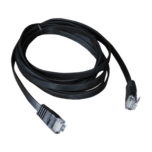 CBL,UTP CAT6, 2 Metre (6 feet), black, flat patch cable
