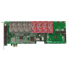   12 Port Analog PCI-E card + 4 FXS + 4 FXO modules            