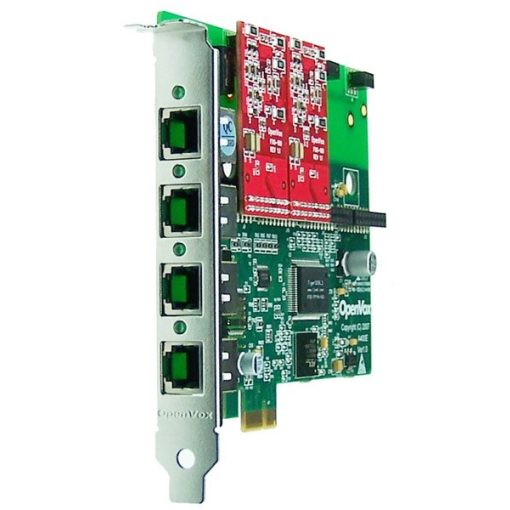 4 Port Analog PCI-E card + 2 FXO modules 