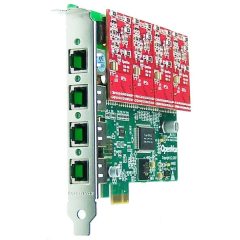 4 Port Analog PCI-E card + 4 FXO modules  