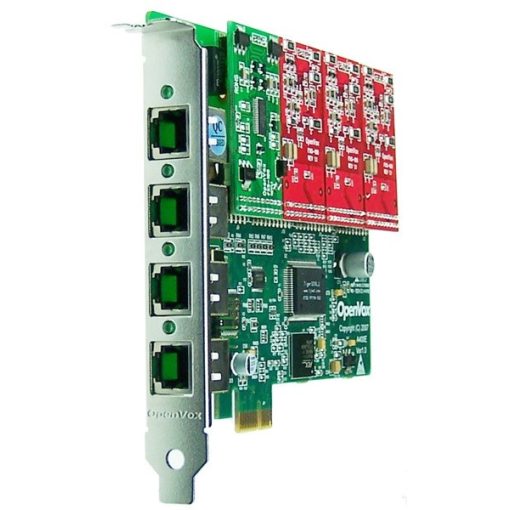4 Port Analog PCI-E card + 1 FXS + 3 FXO modules