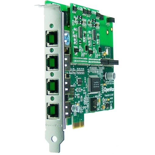 4 Port Analog PCI-E card + 2 FXS modules