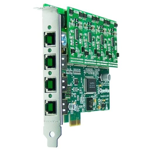 4 Port Analog PCI-E card + 4 FXS modules