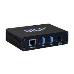   Digi AnywhereUSB 2 Plus, 2 port USB over IP Remote USB 3.1 Hub with 2  type A USB connectors, 10/100/1G Ethenet,  (requires external 5VDC power supply, recommended power supply accessory is 76000965)