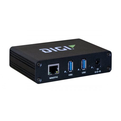 Digi AnywhereUSB 2 Plus, 2 port USB over IP Remote USB 3.1 Hub with 2  type A USB connectors, 10/100/1G Ethenet,  (requires external 5VDC power supply, recommended power supply accessory is 76000965)